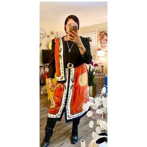 Vintage Rope and Medallion Print Dress